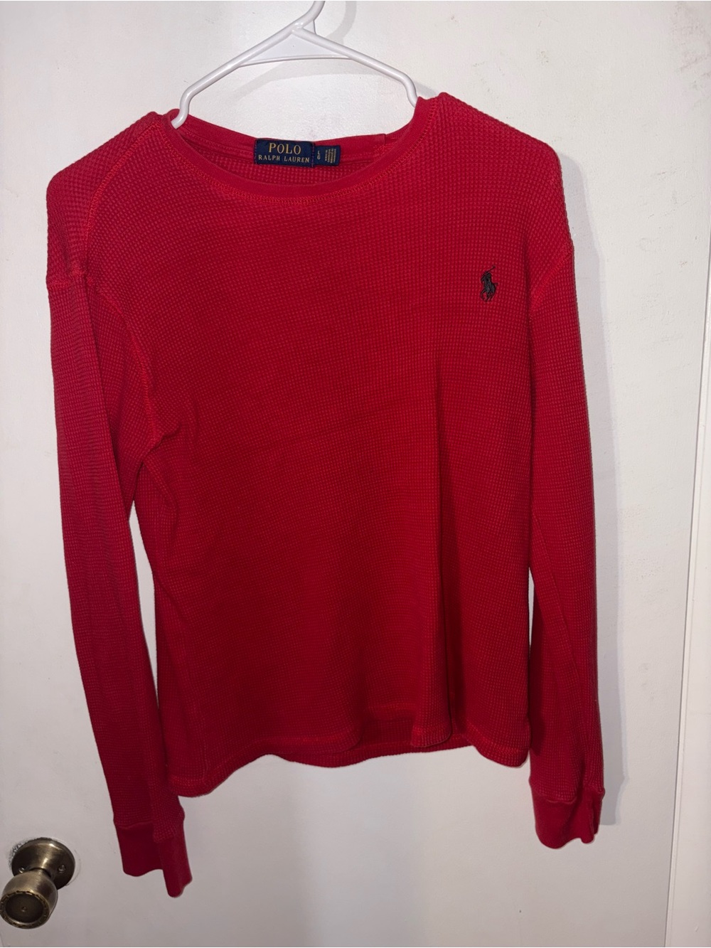 Polo by Ralph Lauren Red Long Sleeve Crew Neck Sweater